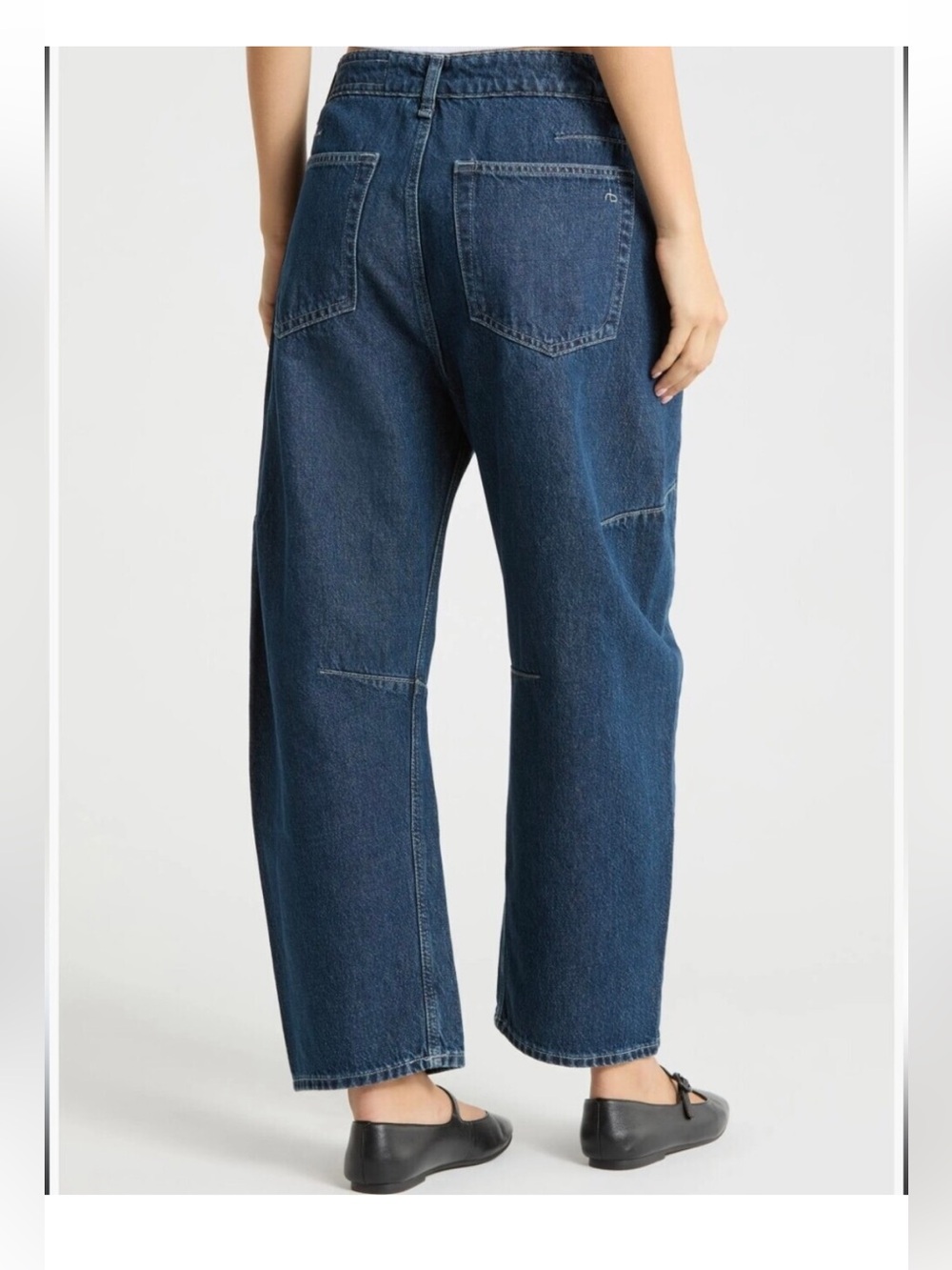 ๐ NWT Rag & Bone The Chase High Rise Barrel Jeans Size 27 Grafton Wash Cotton - Picture 2 of 13